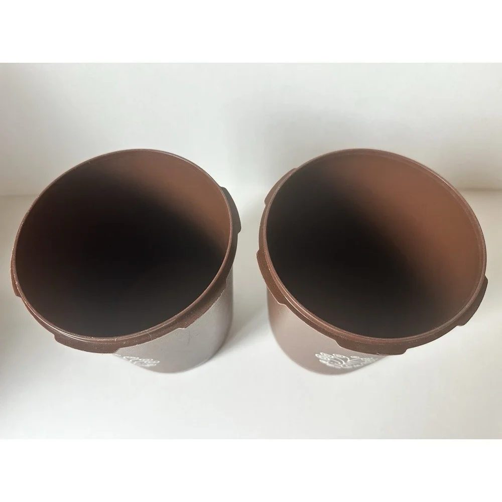 Set Of 2 Vintage Tupperware Servalier Canisters 1970's Missing Lids